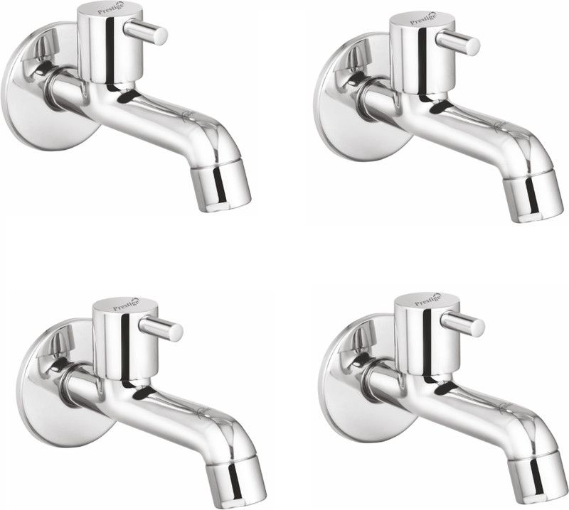Prestige Dove Long Body-Pack Of 4 Chrome Silver platet Tap Faucet Bib Cock Long Body Taps Pillar Tap Bathroom Tap Angle Cock Faucet Bib Tap Faucet  (Wall Mount Installation Type)