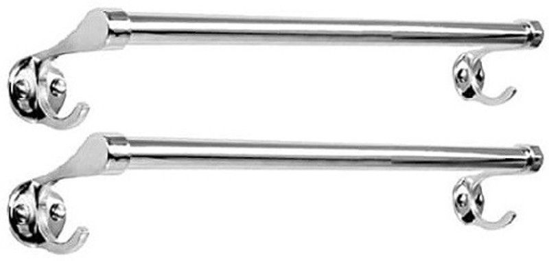 Rajat ALM NEW PHASE TOWEL ROD 24'' INCHES 2 FEET SET OF 2 PCS SILVER Towel Holder  (Stainless Steel, White Metal)