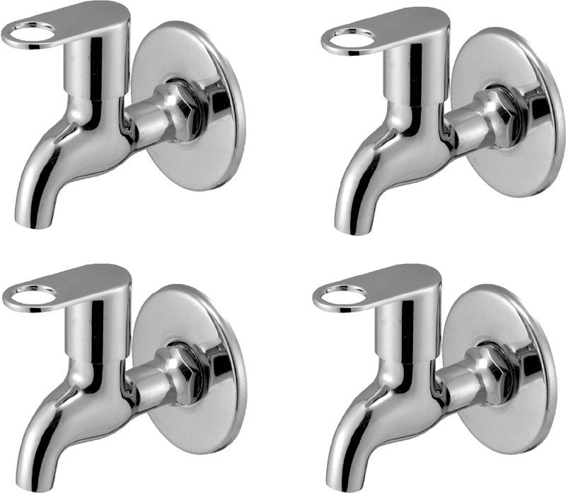 Prestige Prime Bib Cock Without permis Pack Of 4 Finish Chrome platet Tap Made Of Brass Faucet Bib Cock Bathroom Tap Bib Tap Faucet  (Wall Mount Installation Type)
