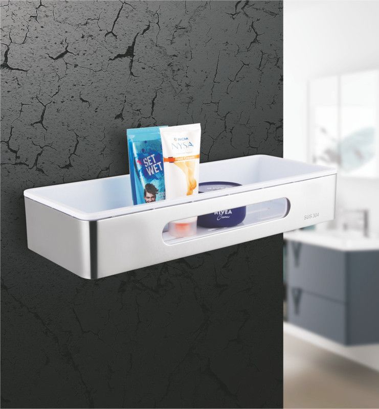 Prestige Unit/Racks and Shelves/Wall Shelf/Book Shelf/Wall Decoration Acrylic Wall Shelf Acrylic Wall Shelf  (Number of Shelves - 1, White)