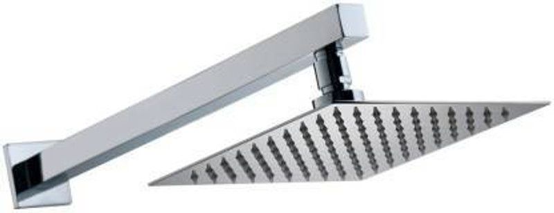 Prestige SmartBuy Stainless Steel 8"x8" Ultra Slim Square Rain Shower Head with 12inch square arm Shower Head