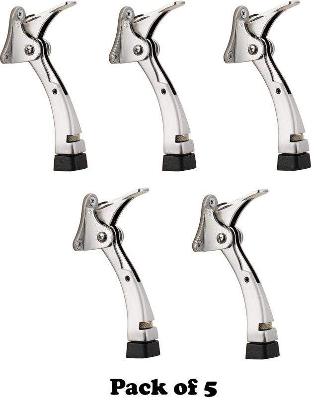 Bonus Door Stopper Brush Steel Pack Of 5 Door Stopper Brush Steel Pack Of 5 Door Mounted Door Stopper  (Silver)