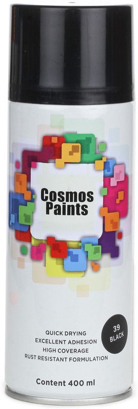 Cosmos Paints GlossBlack Spray Paint 400 ml  (Pack of 1)
