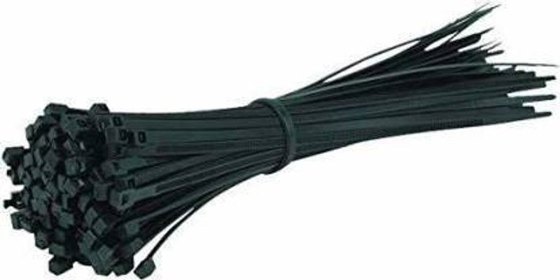 greengrow 6 Inch Premium Plastic Wire Ties Self-Locking Black (100mm x 2.5mm) Plastic Standard Cable T Nylon Cable Wraptor Cable Tie  (Black Pack of 1)