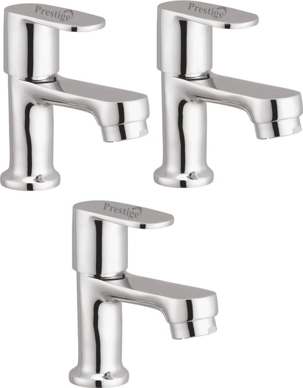 Prestige Ocean Pillar Cock-Pack Of 3 Pillar Tap Faucet  (Deck Mount Installation Type)