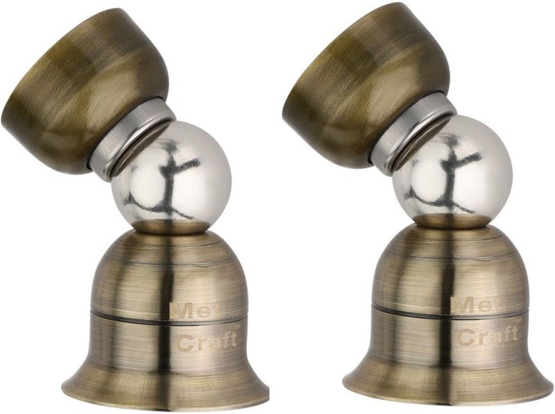 Met Craft MCAH-007-P2 Pack of 2 Antique colour Stainless Steel Bell Magnetic Wall Mounted Door Stopper  (Brown)