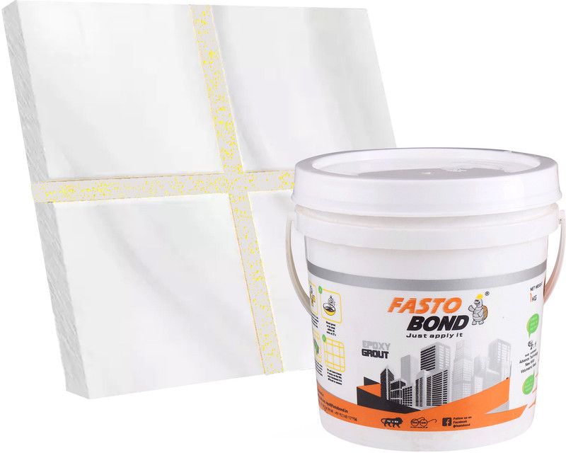 Fastobond GlitterEpoxy Tile Grout 3 Components White Golden Crack Filler  (5 kg)