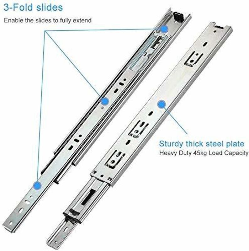 LAPO Side Mount Full Extension Drawer Slide  (Pack of 1)