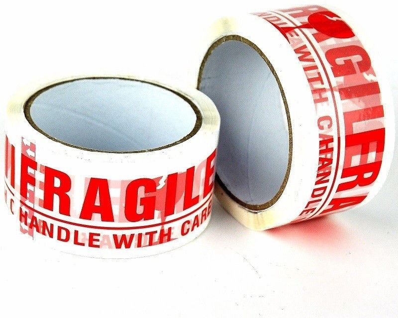 Dcgpac "Fragile Handle With Care" Printed Tape,2inch 65 Meter, Pack of 12 Pcs Adhesive  (1 kg)