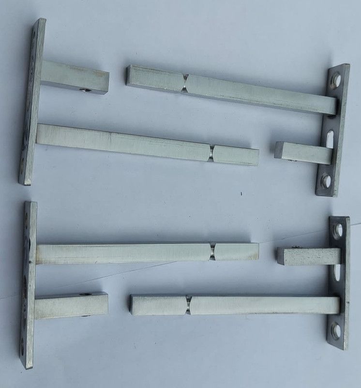 Protex F Type Glass 6 INCH (SS,FIX 6/8/10/12mm, Pack of 4 Piece)6.5MM.Shelf Bracket 10CM Shelf Bracket  (Steel)