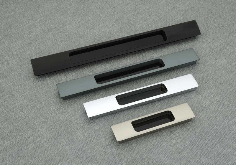 INNOVURA Aluminium Black Finish Concealed Sliding Handle Set 512mm Pack of 2 (512 MM, Black) Aluminium Cabinet/Drawer Handle  (Black Pack of 2)