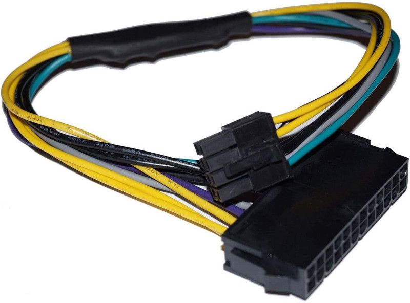 LipiWorld 24 Pin to 8 Pin ATX 24-Pin to 8-Pin 18AWG Power Supply Adapter Cable for Motherboards Wire Connector  (Black, Pack of 1)