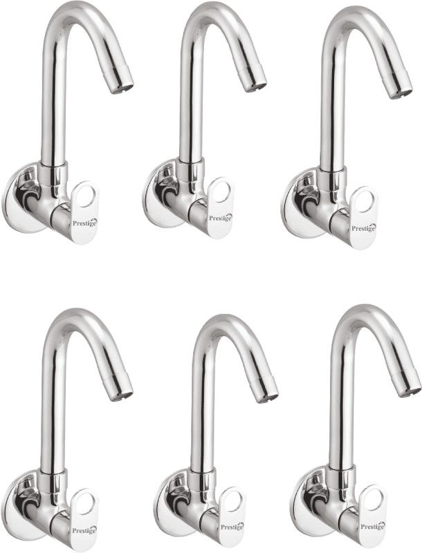 Prestige Prime Sink Cock-Pack Of 6 Spout Faucet  (Wall Mount Installation Type)