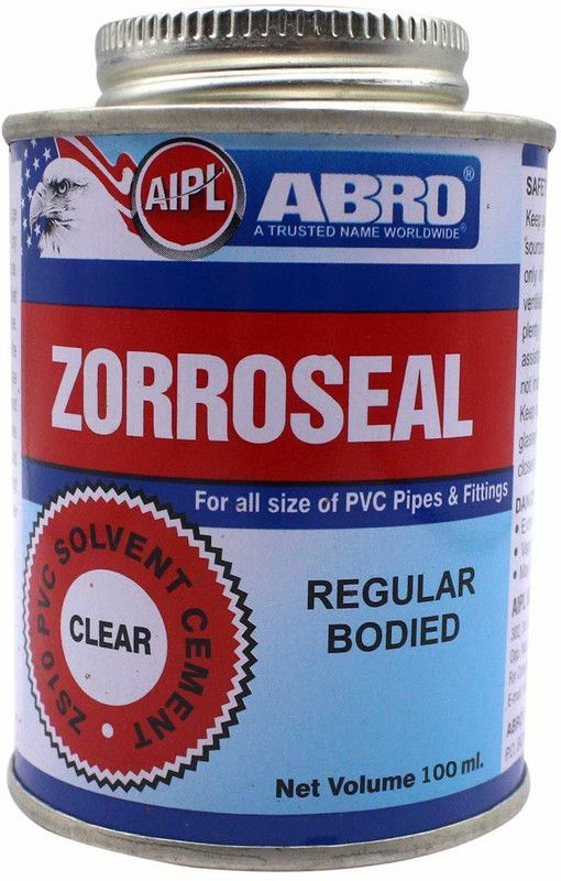 ABRO ZS30C-100 ZORROSEAL Solvent Cement for CPVC Pipes & Fittings Fast Setting Liquid Adhesive for Plumbing & Sewage Systems Adhesive  (100 ml)