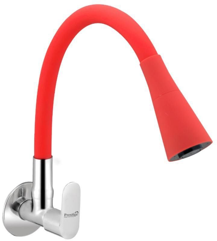 Prestige Ocean Flexo SmartBuy Flexible Sink Faucet - Flxo Play (With 360 Degree Flexible Silicon Hose & Dual Flow Pattern) Cold Water Tap Red Pillar Tap Faucet  (Wall Mount Installation Type)