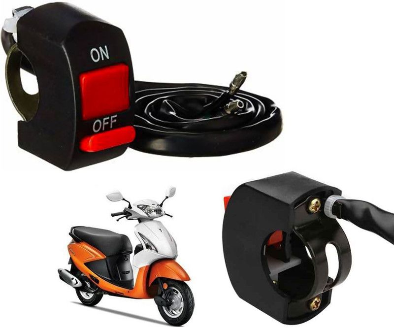 Auto Kite Off On Switch Head Light Fog Light Double Control Bike On/Off Handlebar Switches Hero Pleasure 15 A Two Way Electrical Switch  (Pack of 1 Number of Switches - 2)