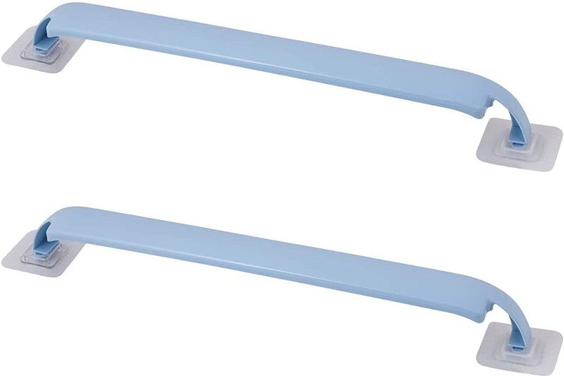 KolorFish 2 Pack Drill Free Wall Mount Towel Holder, Hand Towel Bar for Kitchen Bathroom, Slippers Washcloth Rack for Shower (Blue) Blue Towel Holder  (Plastic)