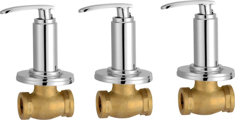 LOGGER - Concealed Stop Cock with wall flange (L20010093B) P Stop Cock Faucet  (Wall Mount Installation Type)
