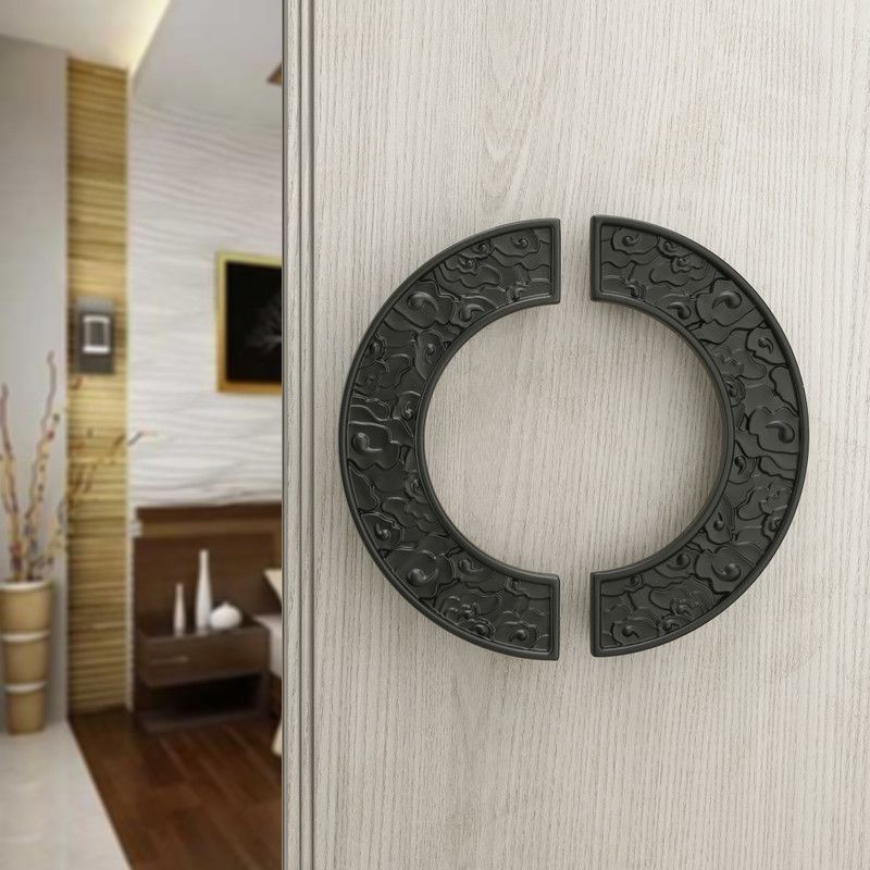 LAPO Zinc Door Handle  (Black Pack of 1)