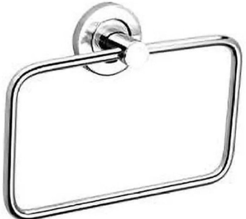 varulax by VARULAX DOLBY RECTANGLE Stainless Steel Towel Ring / Towel Holder/ Napping Ring/ Unique Bath Towel Stand/ Towel Hanger Silver (STAINLESS STEEL) SILVER Towel Holder  (Stainless Steel, Aluminium)
