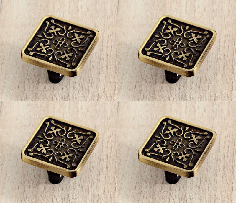 boruz Zinc, Brass Cabinet/Drawer Handle  (Gold Pack of 4)