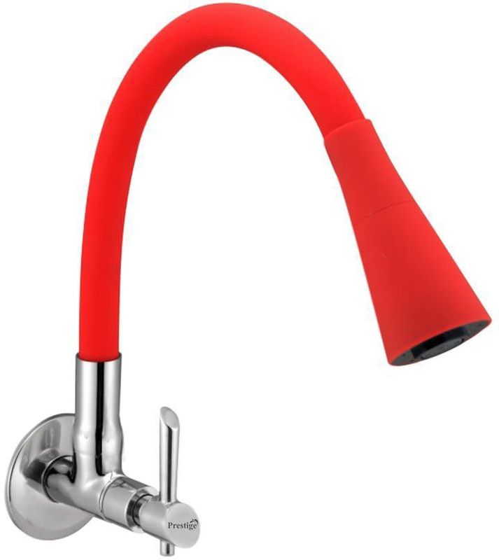 Prestige Croma Flexo SmartBuy Flexible Sink Faucet - Flxo Play (With 360 Degree Flexible Silicon Hose & Dual Flow Pattern) Cold Water Tap Red Pillar Tap Faucet  (Wall Mount Installation Type)