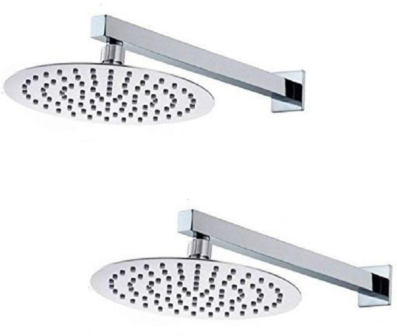 AVLEN 4"x4" Ultra Slim Round Rain Shower Head with 9inch square arm -Pack of 2 Shower Head