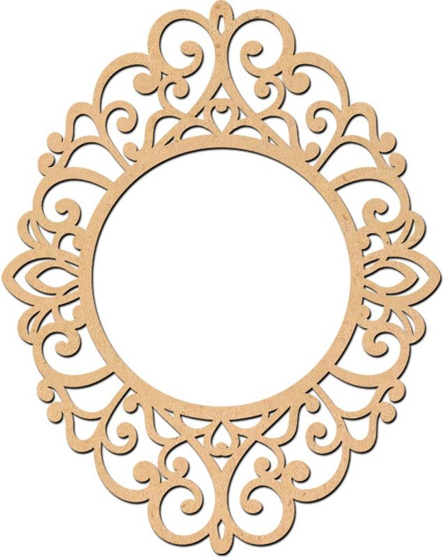 FURNISHFANTASY DIY Mirror / Photo Frame MDF Board Cutout , Pack of 2 (ID: 0071_5.5mm_P2) Pine Wood Veneer  (29.21 cm x 29.21 cm)