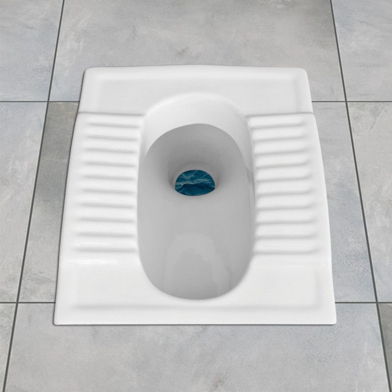 kemjo Ceramic White Indian Commode for Toilet | 20.27 x 16.53 x 11.41 inch | ORISSA PAN-20" | Indian Commode  (Multicolor)