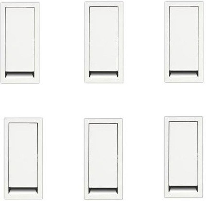 JELECTRICALS Modular Flat Switch 6 AMP 6 A One Way Electrical Switch  (Pack of 1 Number of Switches - 6)