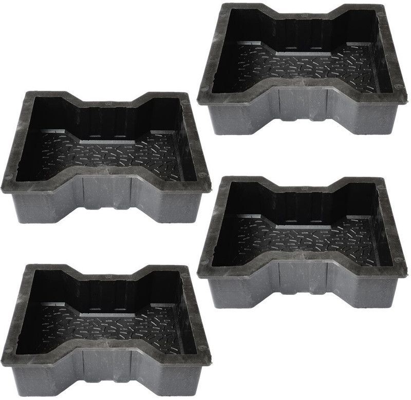 Reyal Black I-Shape Paver Block Mould 60mm(Pack of 4) Column Cap & Base  (Rubber)