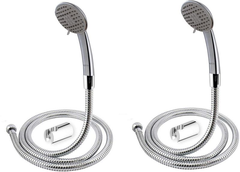 AVLEN 5 Function Reva (ABS) Hand Shower With 1mtr Flexible ss Tube And Wall Hook (Set of 2). Shower Head