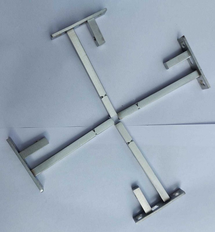 Protex F Type Shelf Bracket 4" Steel Silver Matt Finish Adjustable Pack of 4 10 Shelf Bracket  (Stainless Steel)