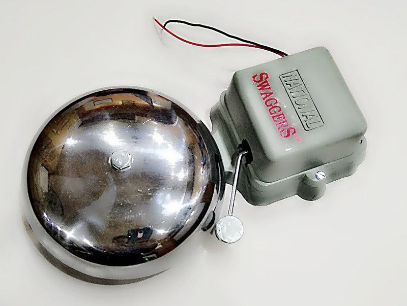 SWAGGERS 6 inch High Volume School Gong Bell Wired Door Chime