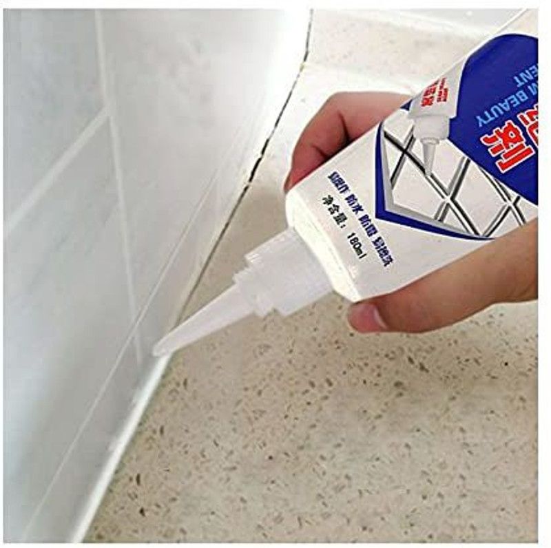 PKK TRADERS Tiles Gap Filler Agent, Waterproof Grout Sealant Agent (White Color - 180ml)for Kitchen, Bathroom, Balcony, Terrace Crack Filler Adhesive (180 ml) Adhesive  (180 ml)