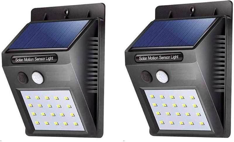 jutek 20 LED Solar Light PIR Motion Sensor Wall lamp Infrared Outdoor Waterproof Home Garden Security Lights 20 led Solar Light Solar Light Set Solar Light Set  (Wall Mounted Pack of 2)