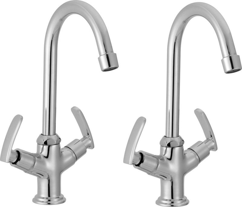 LOGGER - Center Hole Mixture with Aerator (L20010102A) Pack of 2 pcs Basin Mixer Faucet  (Wall Mount Installation Type)