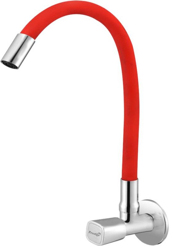 Prestige DIXY Flexible Sink Cock Red Pillar Tap Faucet  (Wall Mount Installation Type)