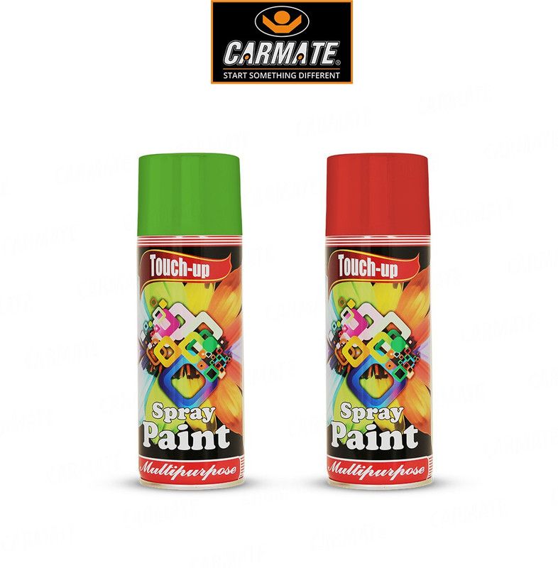Touch-up Ready-to-Use Aerosol Spray Paint for Car, Bike, Wall Painting, Home & Furniture Blackish Green, Red Spray Paint 400 ml  (Pack of 2)