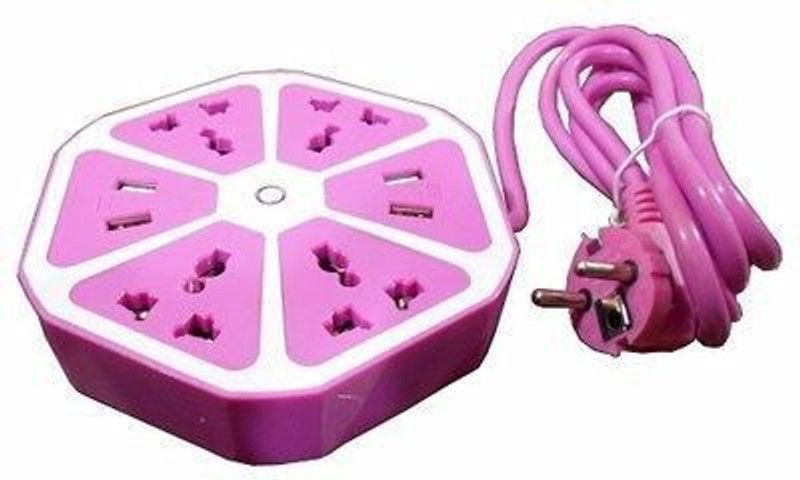 Orelius Fire 4 USB Hexagon Extension Board & Power Socket, Outlet Ports 4 Socket Extension Boards  (Multicolor, 1.6 m, With USB Port)