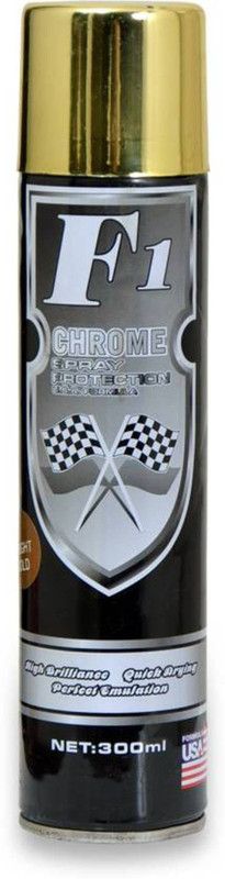 F1 Chrome Gold Spray Paint 300 ml  (Pack of 1)