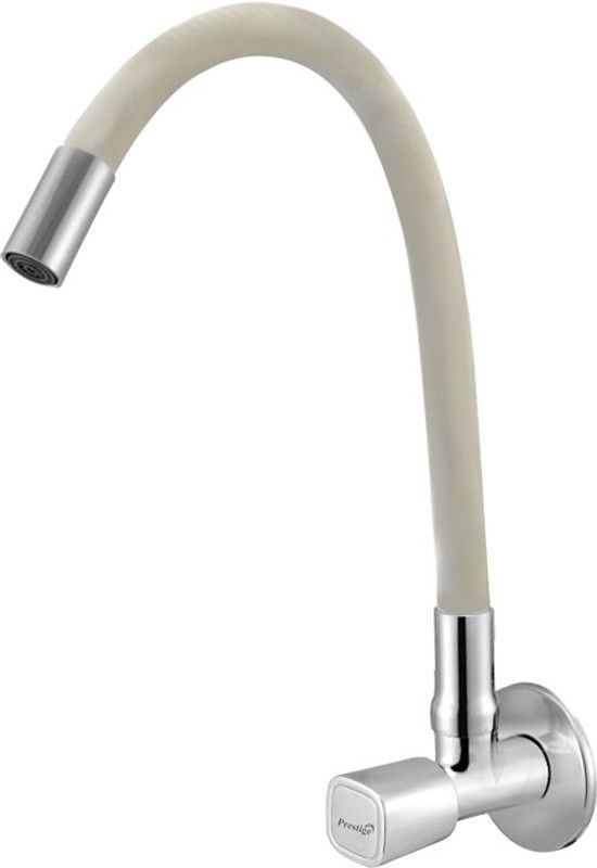 Prestige DIXY Flexible Sink Cock White Pillar Tap Faucet  (Wall Mount Installation Type)