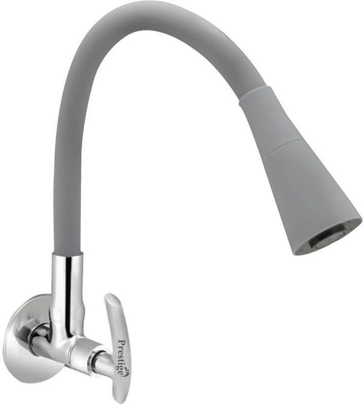Prestige C-2 Flexo SmartBuy Flexible Sink Faucet - Flxo Play (With 360 Degree Flexible Silicon Hose & Dual Flow Pattern) Cold Water Tap Grey Pillar Tap Faucet  (Wall Mount Installation Type)