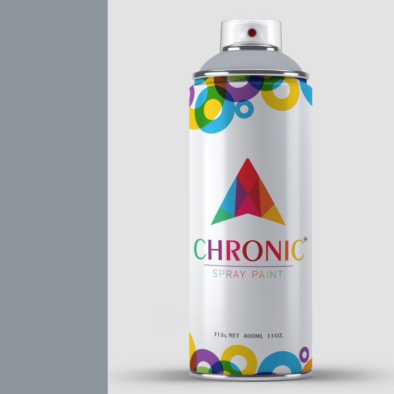 Chronic DIY, Quick Drying with Gloss finish for Metal, Wood, Canvas, Pepar and Walls Signal Grey Spray Paint 400 ml  (Pack of 1)
