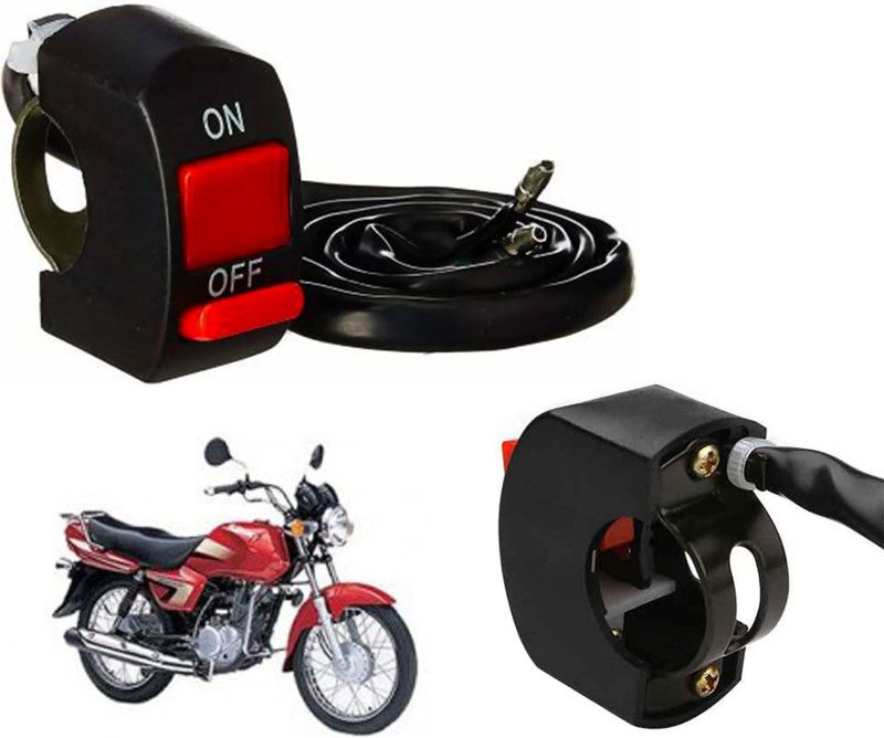 Auto Kite Off On Switch Head Light Fog Light Double Control Bike On/Off Handlebar Switches Suzuki Heat 15 A Two Way Electrical Switch  (Pack of 1 Number of Switches - 2)