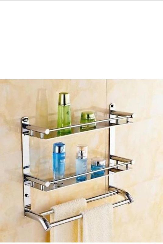 waano Multi use rack stainless steel-bathroom shelf-kitchen shelf-bathroom accessories SILVER Towel Holder  (Stainless Steel)