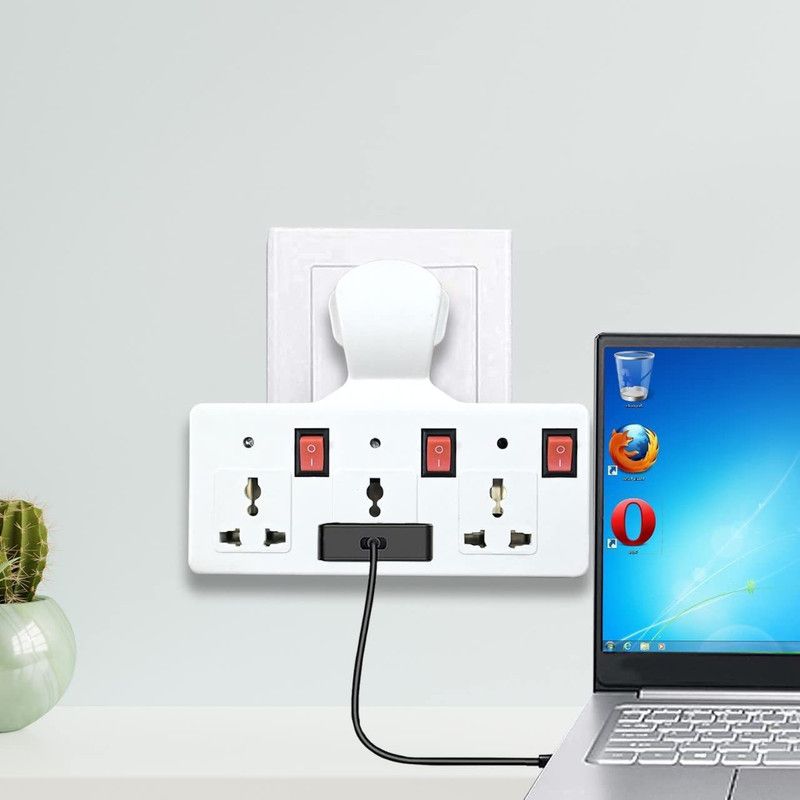 Buy From Best Multiplug with Fast Charging USB Ports, Individual Switches & Led Indicators (Three Pin Plug) 12 A Three Pin Socket