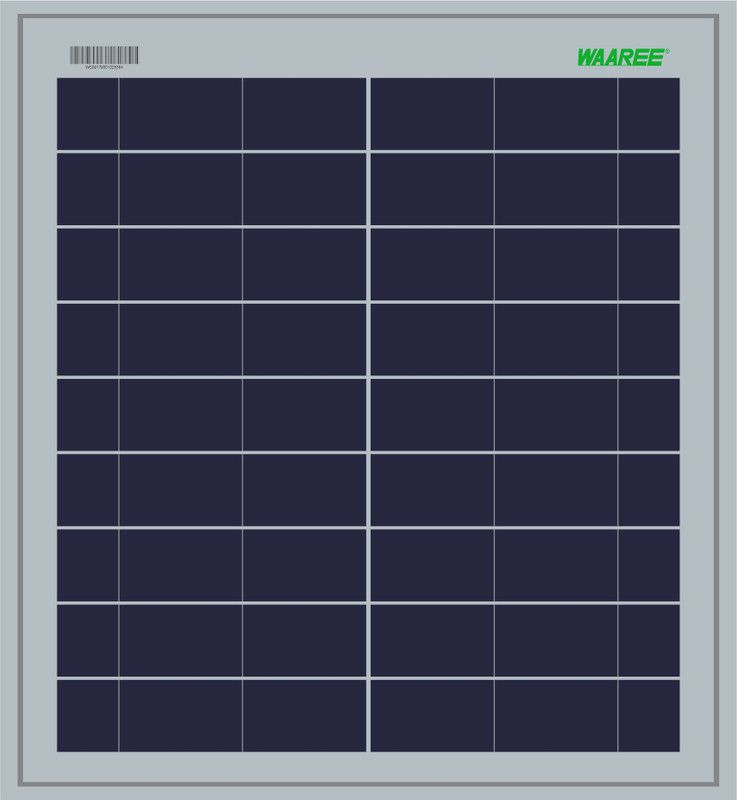 Waaree 3Wp 6V 36 Cells Polycrystalline Solar Panel (Pack of 8) Solar Panel