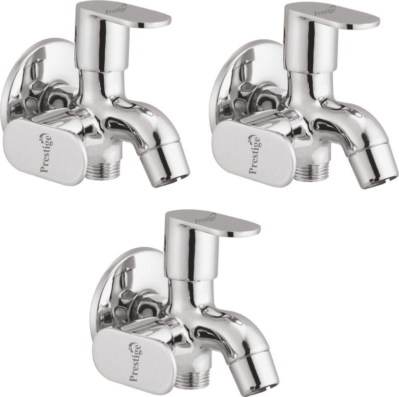 Prestige Ocean Bib Cock 2 Way-Pack Of 3 Bib Tap Faucet  (Wall Mount Installation Type)