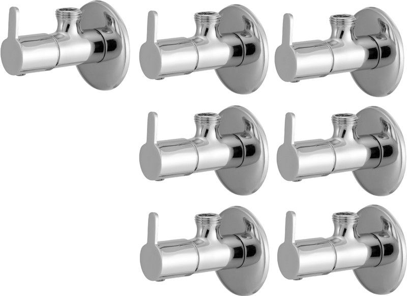 LOGGER - Angle Valve with Flange (L20011077B) Pack of 7 pcs Angle Cock Faucet  (Wall Mount Installation Type)